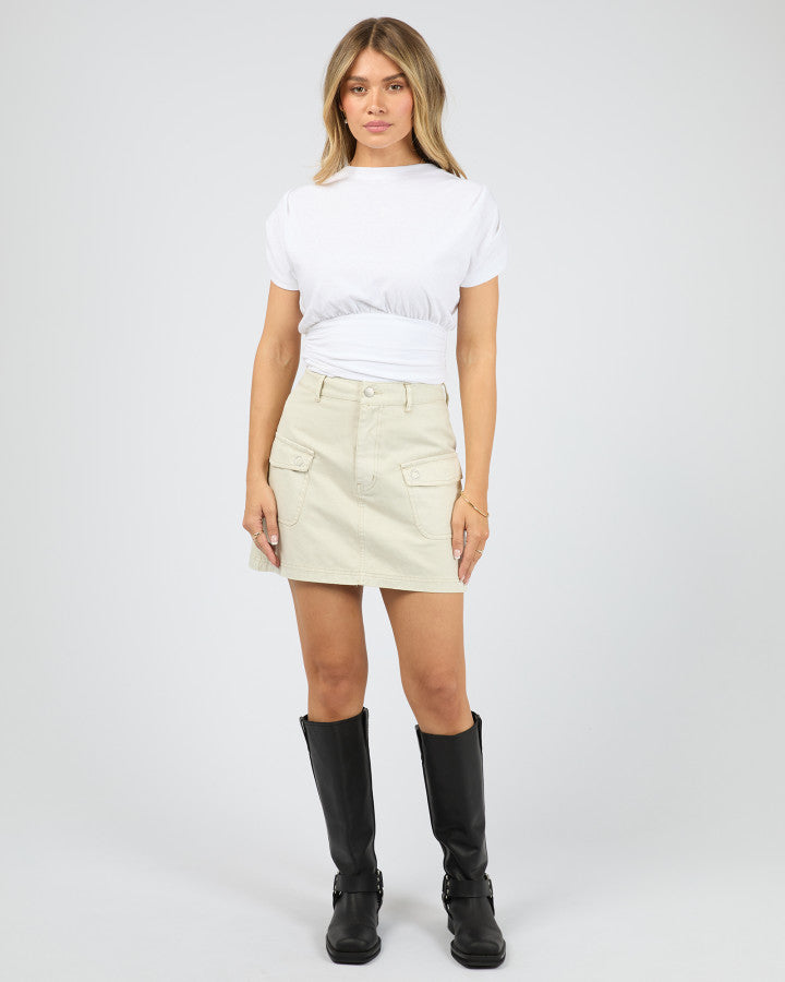 LUCI UTILITY SKIRT - VANILLA