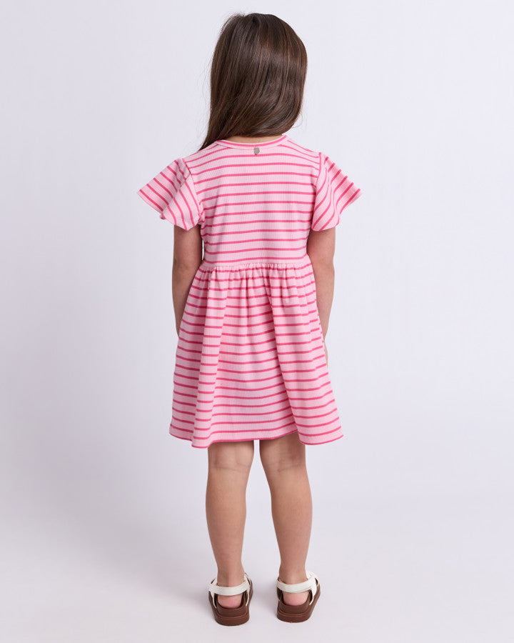 LULU RIB DRESS - PINK