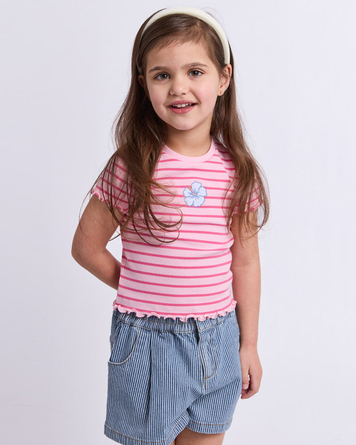 LULU RIB TEE - PINK