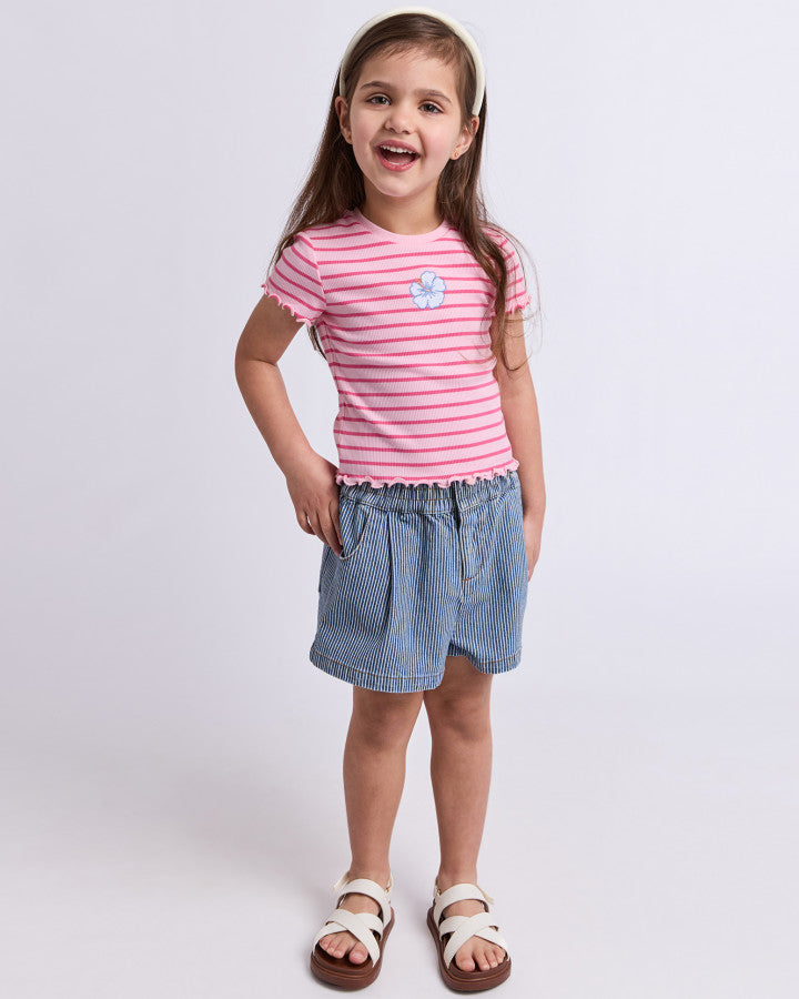 LULU RIB TEE - PINK