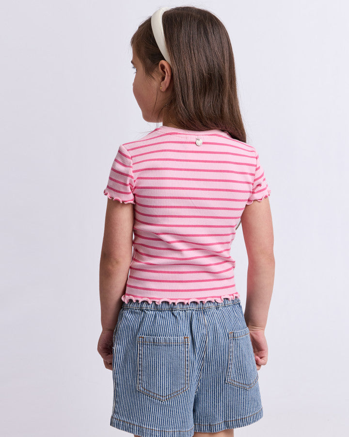 LULU RIB TEE - PINK