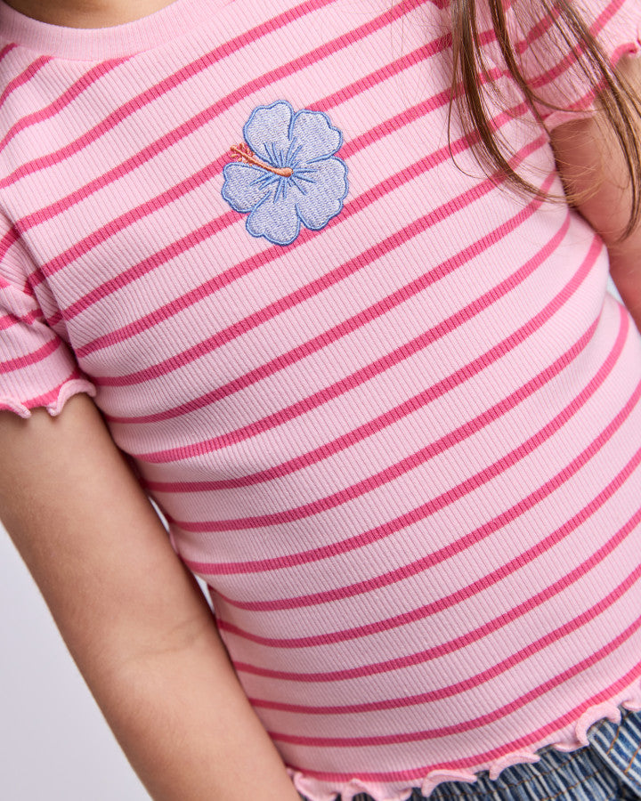 LULU RIB TEE - PINK