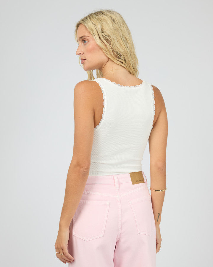 MAISON LACE TANK - VINTAGE WHITE