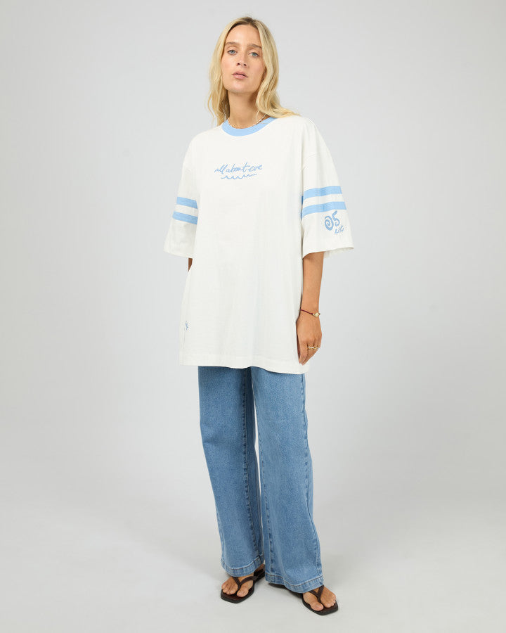 Make Waves Oversized Tee - Vintage White