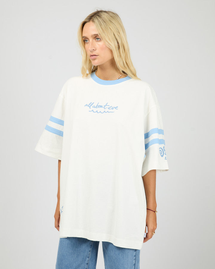 Make Waves Oversized Tee - Vintage White
