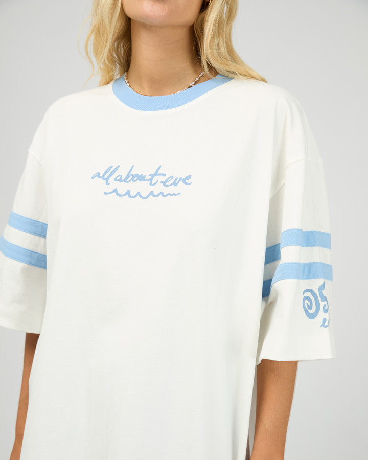 Make Waves Oversized Tee - Vintage White