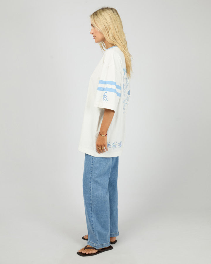 Make Waves Oversized Tee - Vintage White