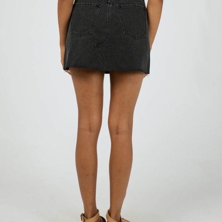 MARGOT DENIM SKIRT - WASHED BLACK