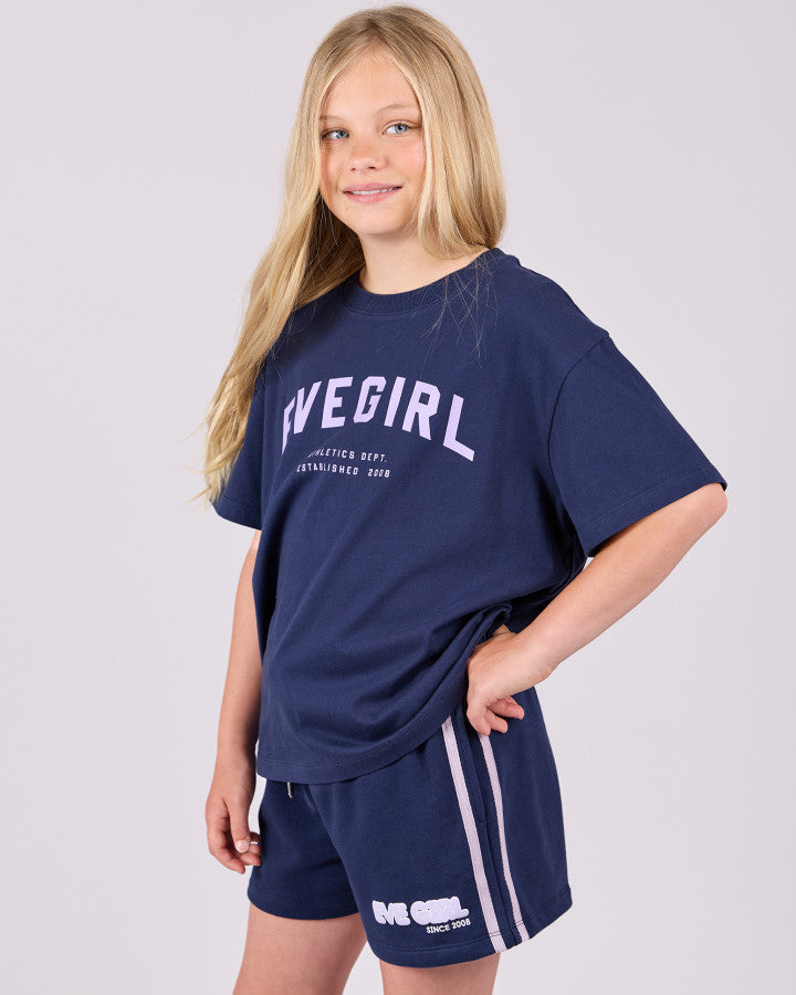 MOTION TEE NAVY / LILAC - TWEEN