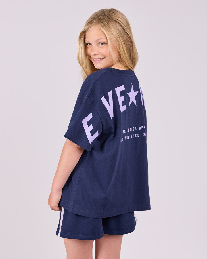MOTION TEE NAVY / LILAC - TWEEN