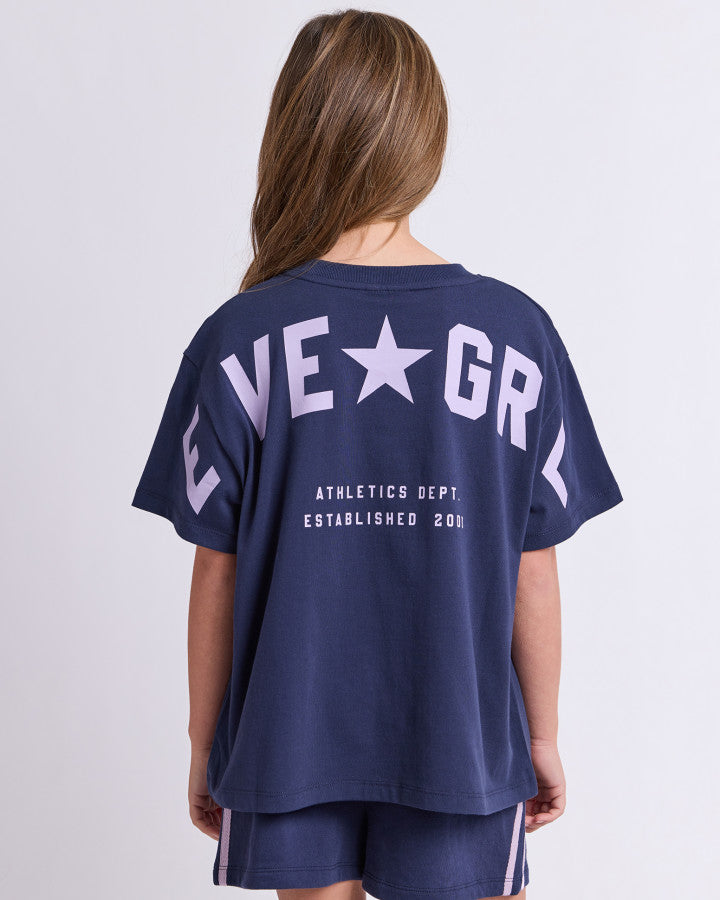 MOTION TEE NAVY / LILAC - TWEEN