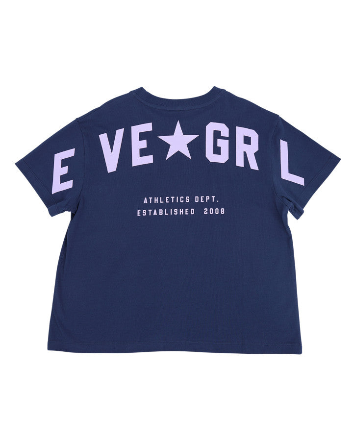 MOTION TEE NAVY / LILAC - TWEEN