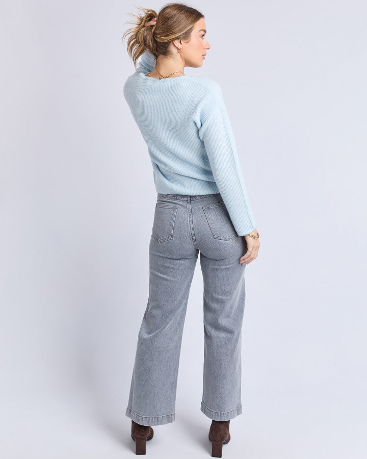 MURPHY KNIT CARDI - ICE BLUE