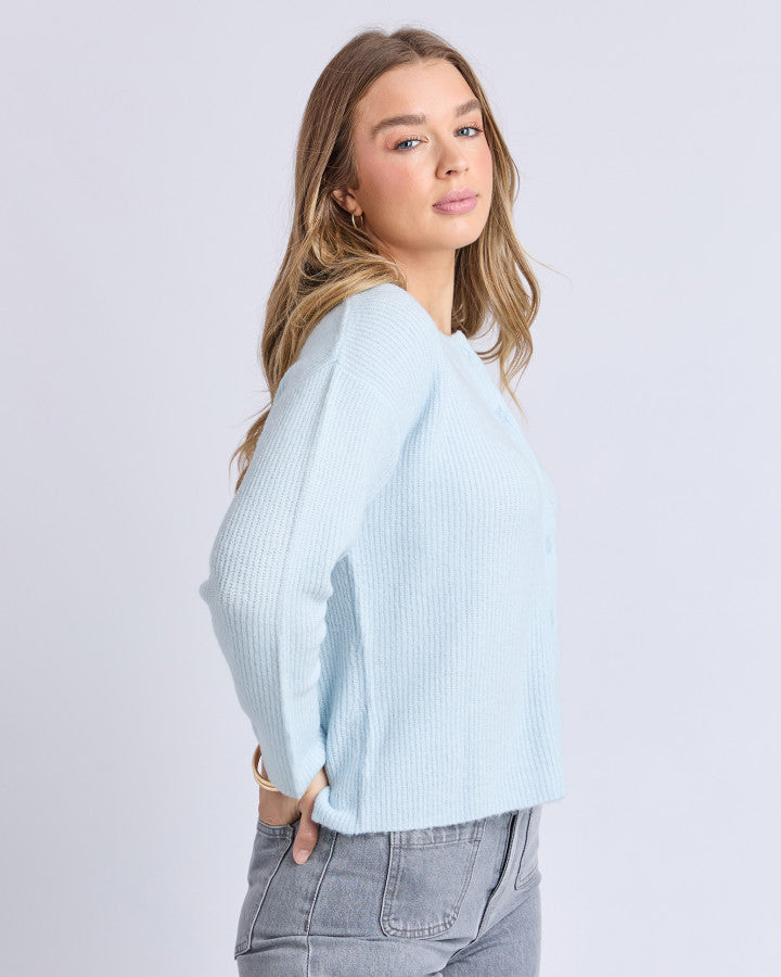 MURPHY KNIT CARDI - ICE BLUE