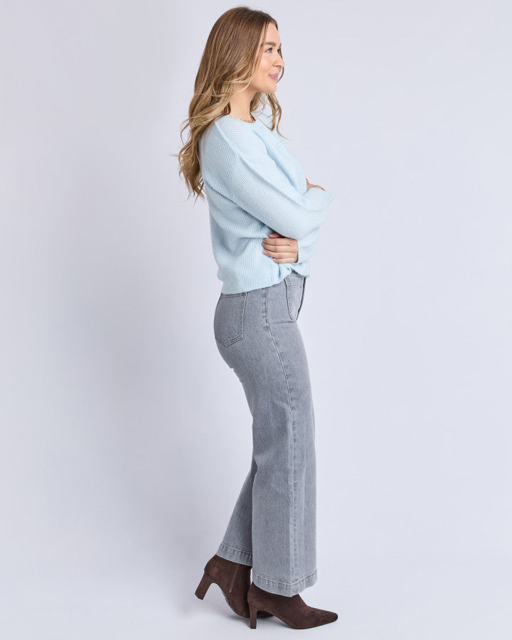 MURPHY KNIT CARDI - ICE BLUE
