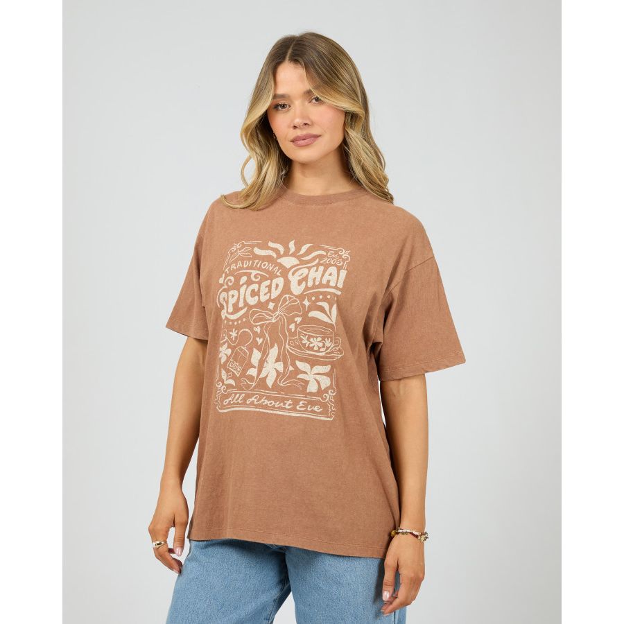 NAHLA RELAXED TEE - CINNAMON
