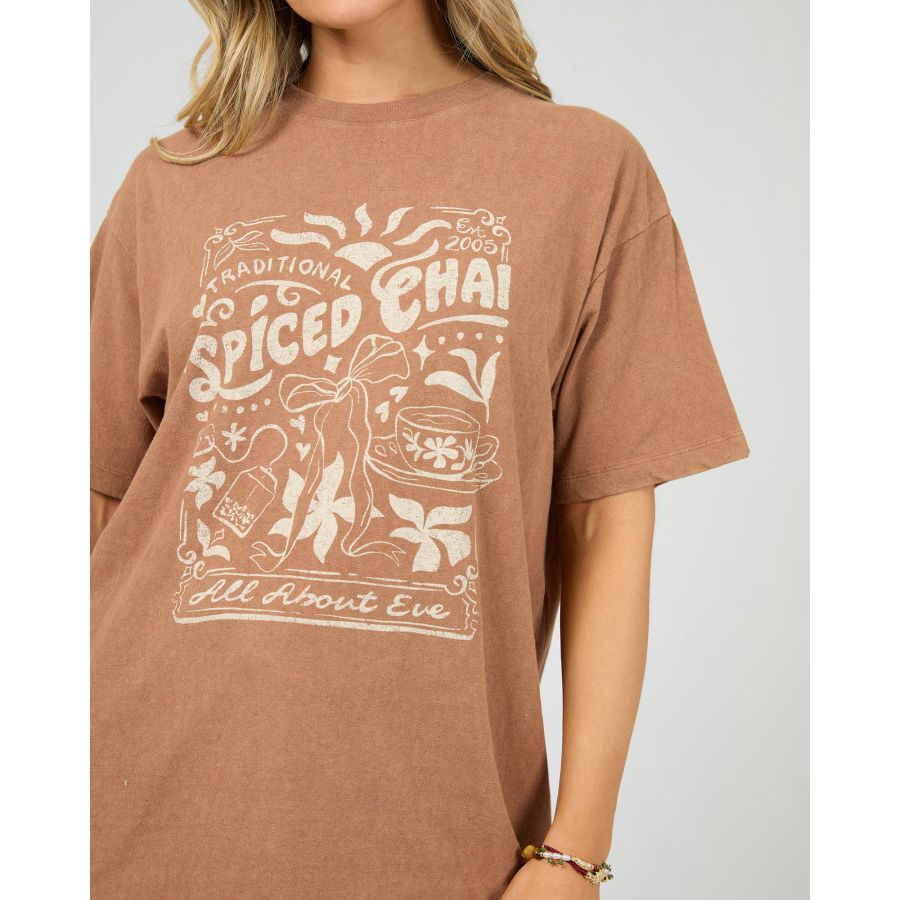 NAHLA RELAXED TEE - CINNAMON