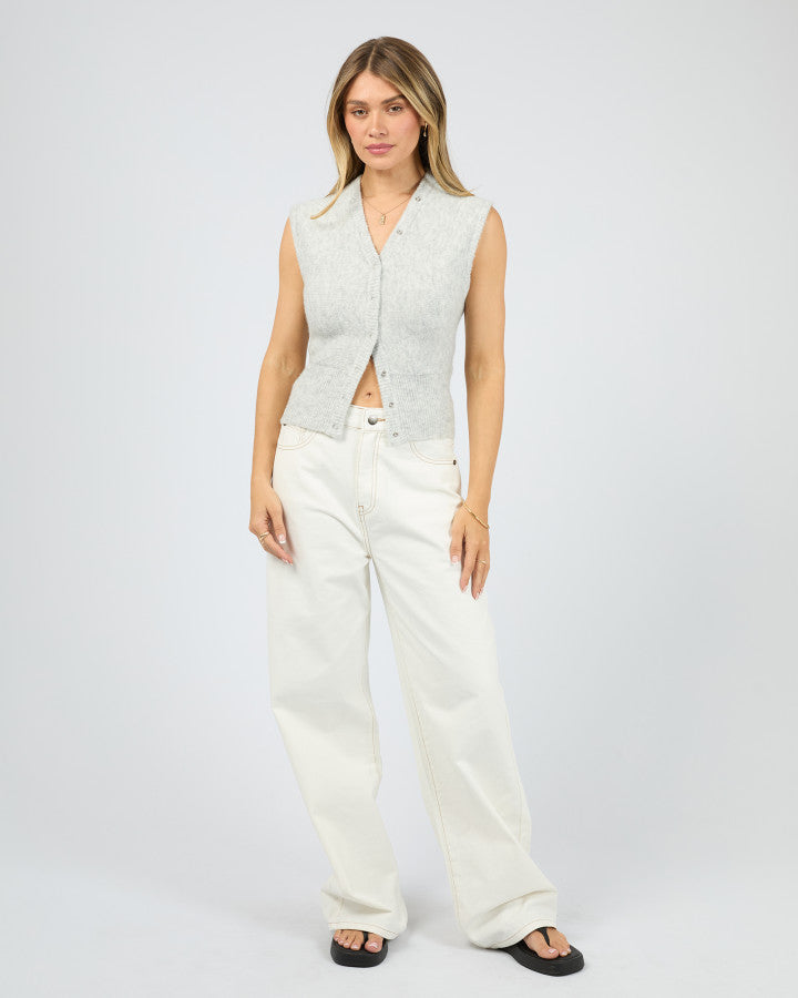 NELLY KNIT VEST - SNOW MARLE