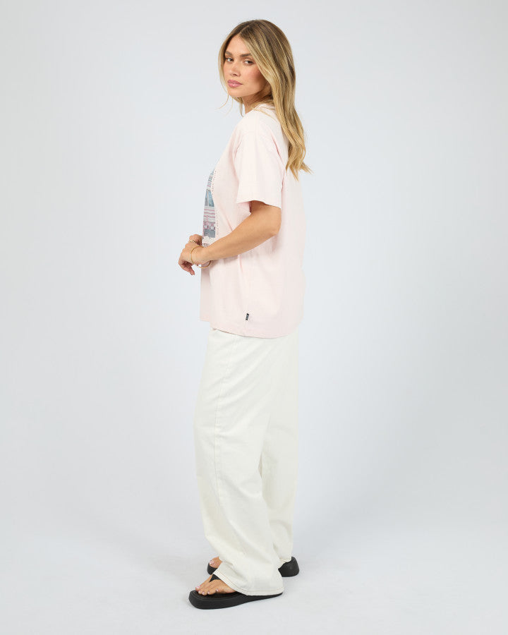 NEW YORK DINER RELAXED TEE - PALE PINK