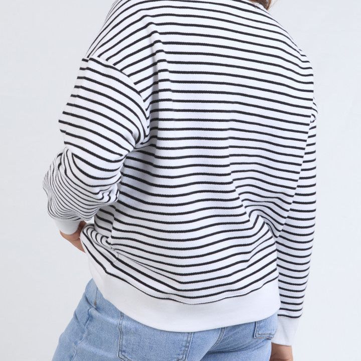 ORIGINAL STRIPE CREW - White/Black