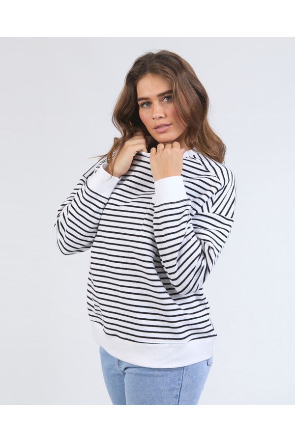 ORIGINAL STRIPE CREW - White/Black