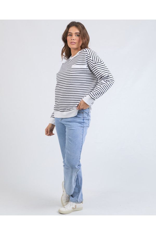 ORIGINAL STRIPE CREW - White/Black