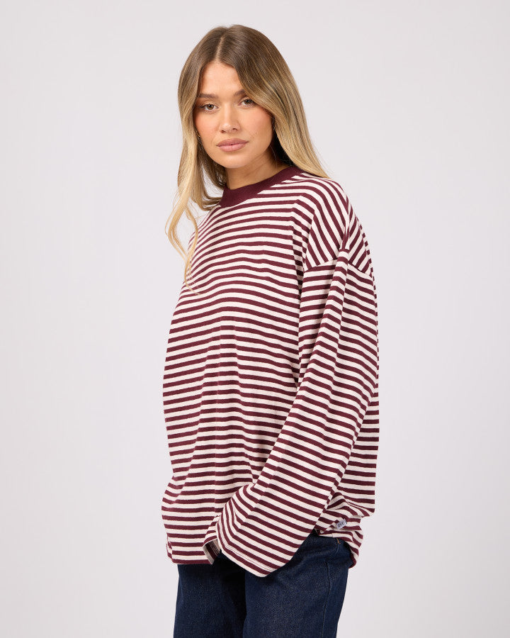 PALOMA LS STRIPE TEE - PORT