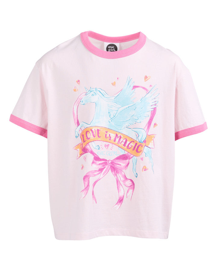 PEGASUS RINGER TEE - PALE PINK