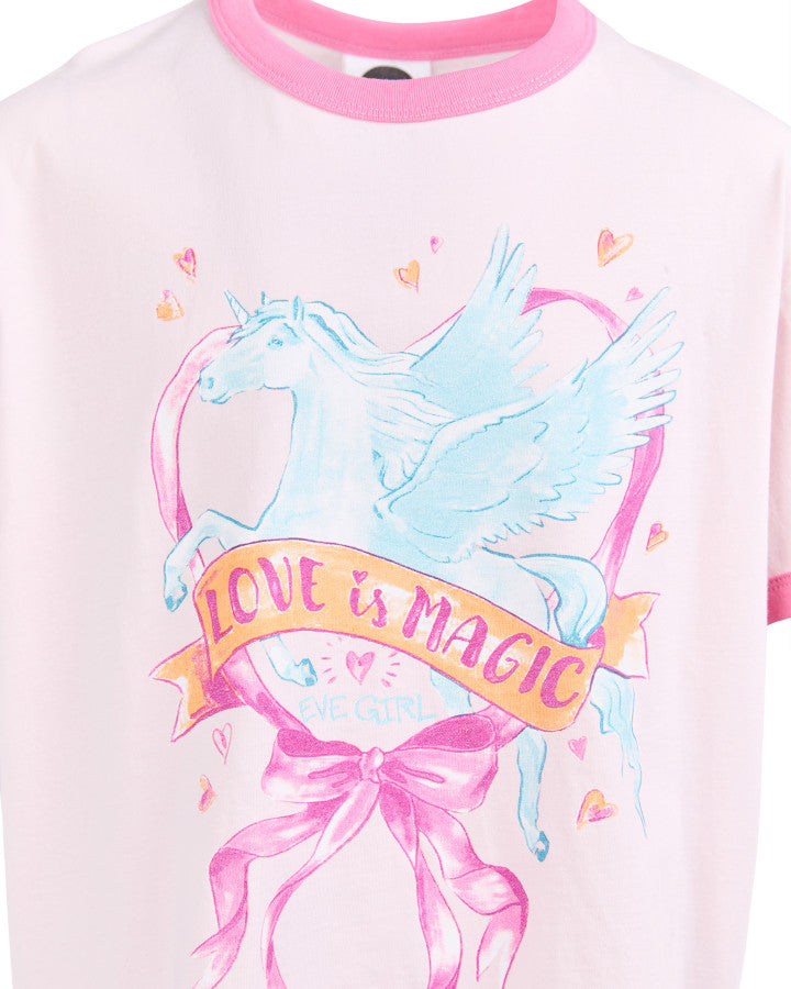 PEGASUS RINGER TEE - PALE PINK