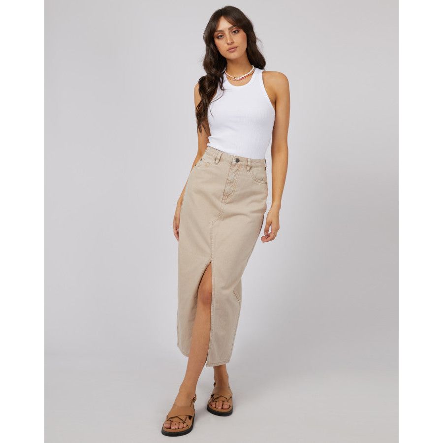 PIA MAXI SKIRT - BEIGE