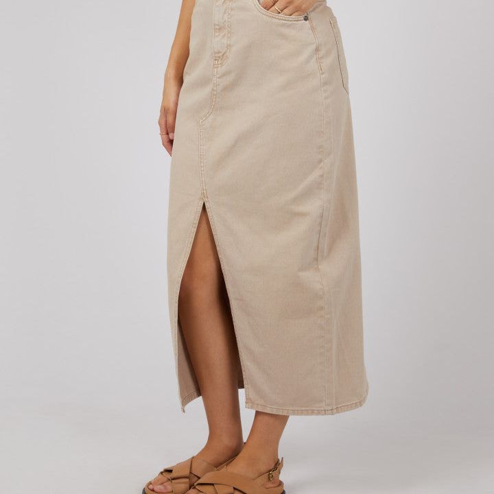 PIA MAXI SKIRT - BEIGE