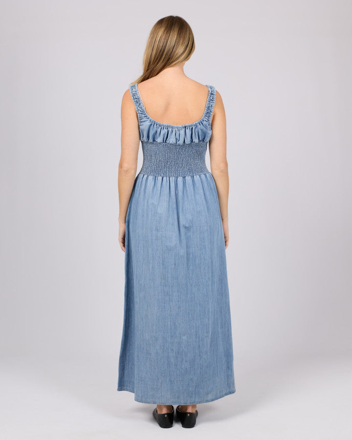 Poppy Denim Dress - Light Blue