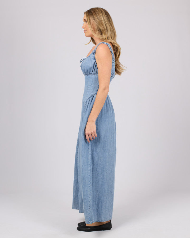 Poppy Denim Dress - Light Blue