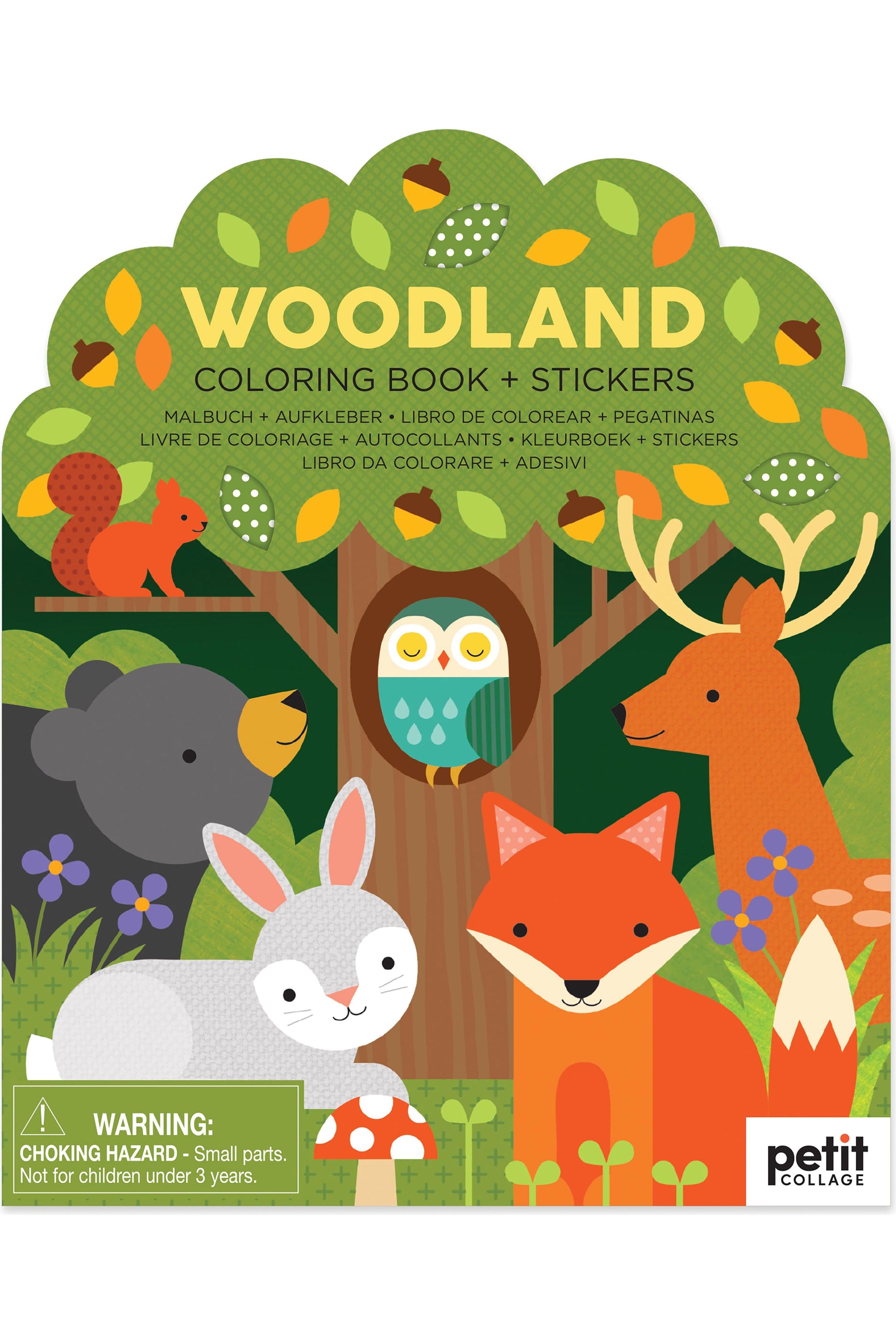 Colouring Book + Stickers - Woodland Animals
