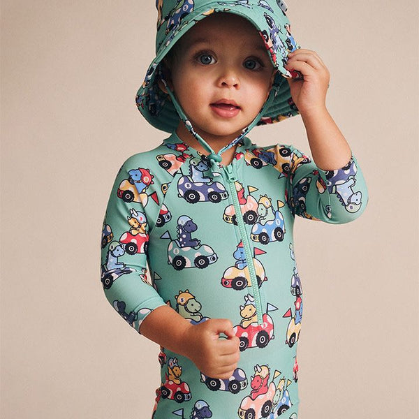 Racer Dino Swimsuit Shortie