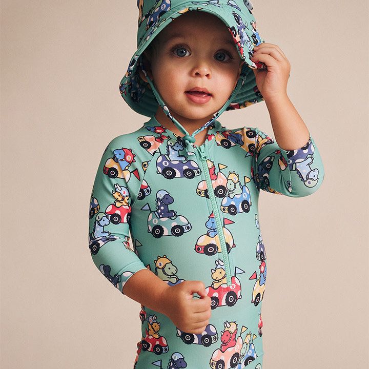 Racer Dino Swimsuit Shortie