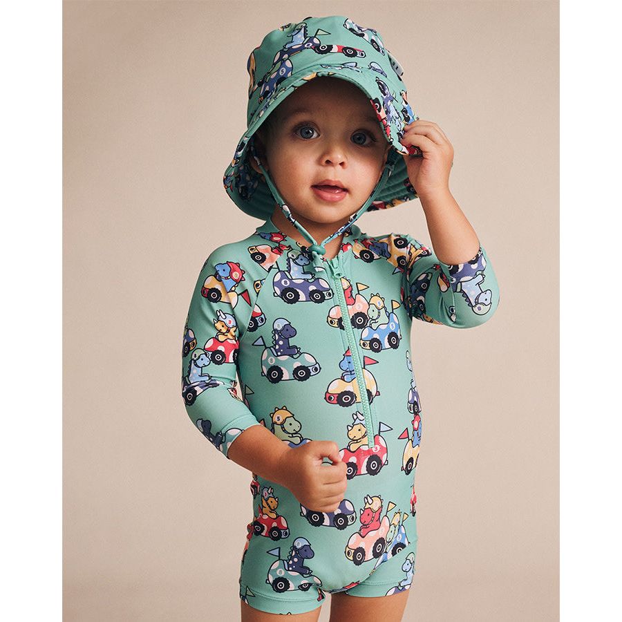 Racer Dino Swimsuit Shortie