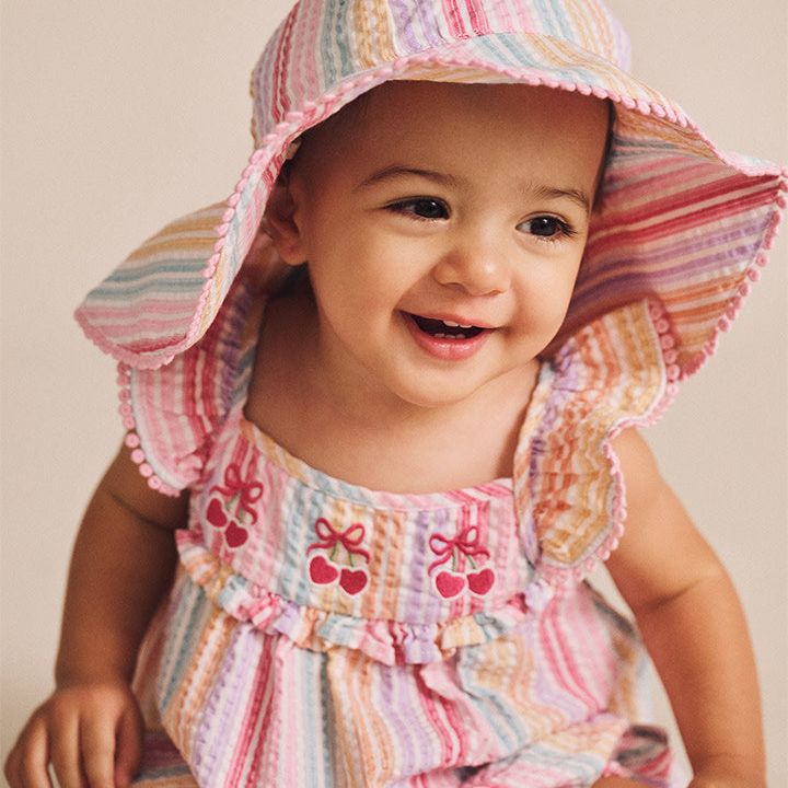 Rainbow Stripe Frill Playsuit