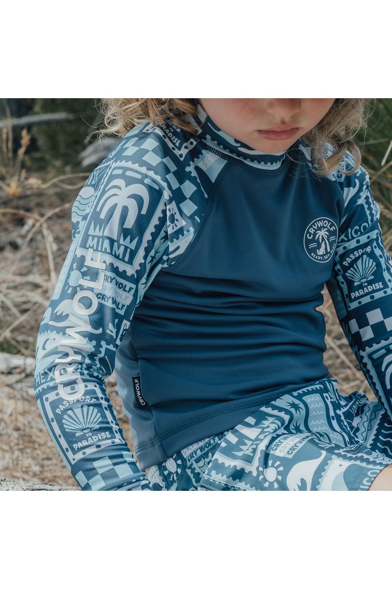RASH VEST Blue Postcards