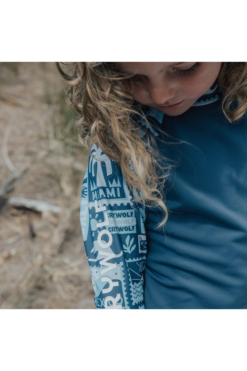 RASH VEST Blue Postcards