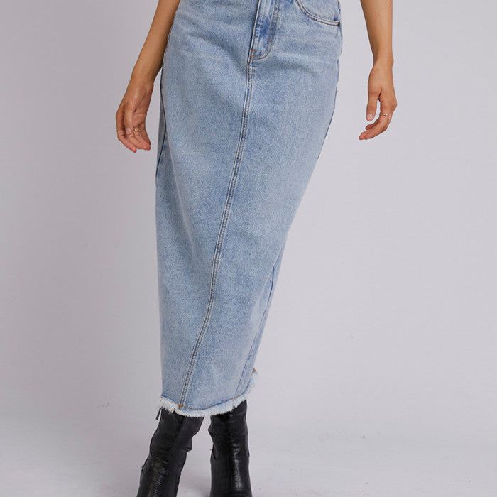 RAY MAXI SKIRT - LIGHT BLUE