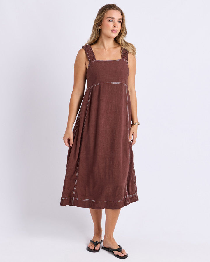SAGE DRESS - CHOCOLATE