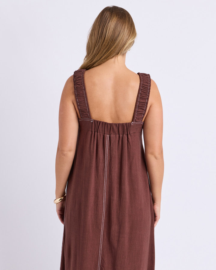 SAGE DRESS - CHOCOLATE