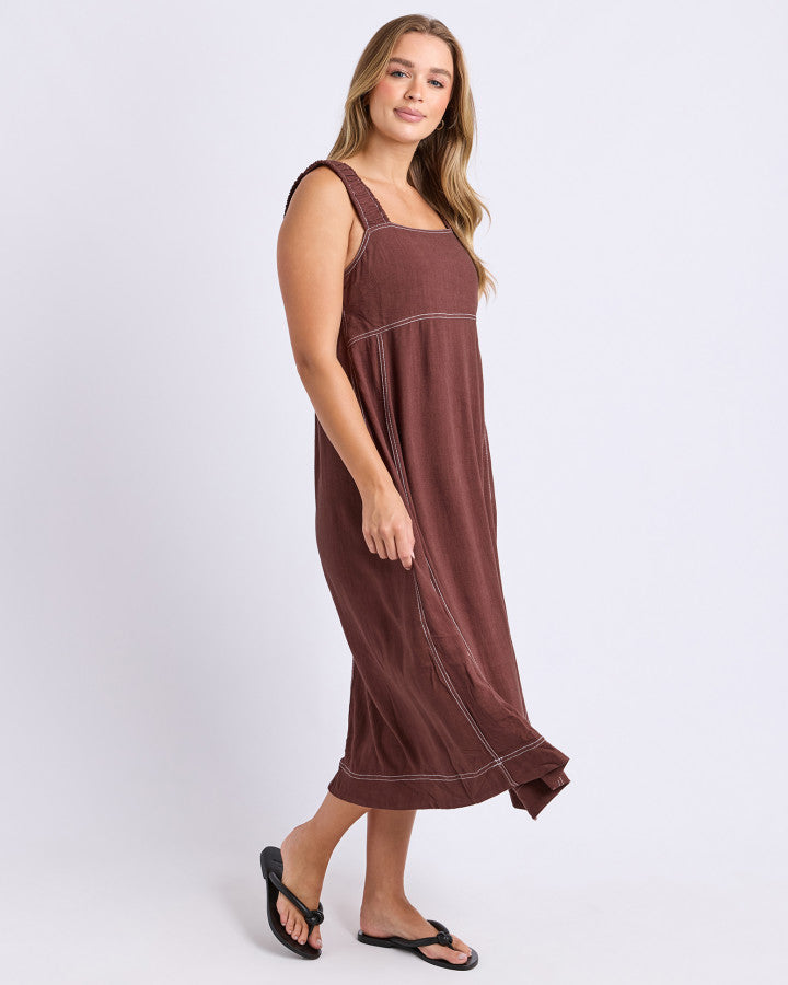 SAGE DRESS - CHOCOLATE
