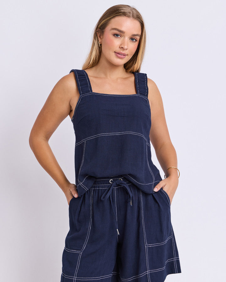 SAGE TOP - DARK SAPPHIRE