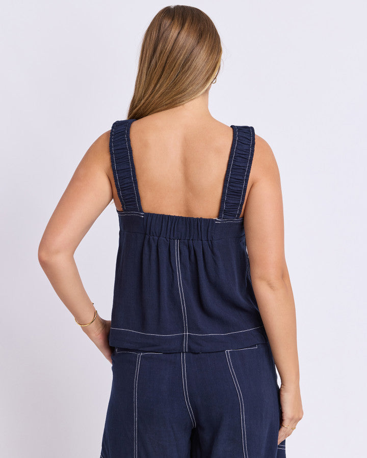 SAGE TOP - DARK SAPPHIRE