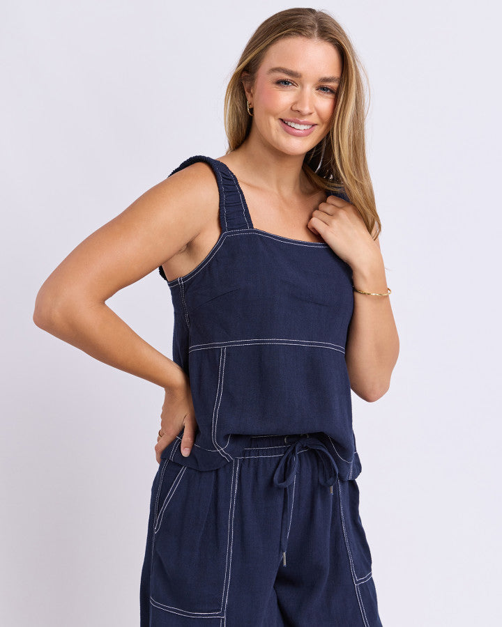 SAGE TOP - DARK SAPPHIRE