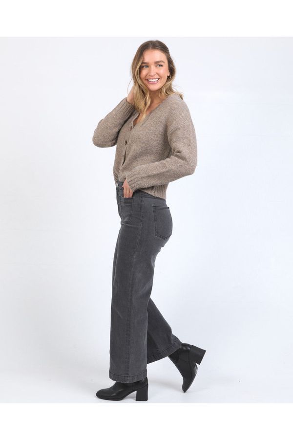 SARAH WIDE LEG JEAN - WASHED BLACK