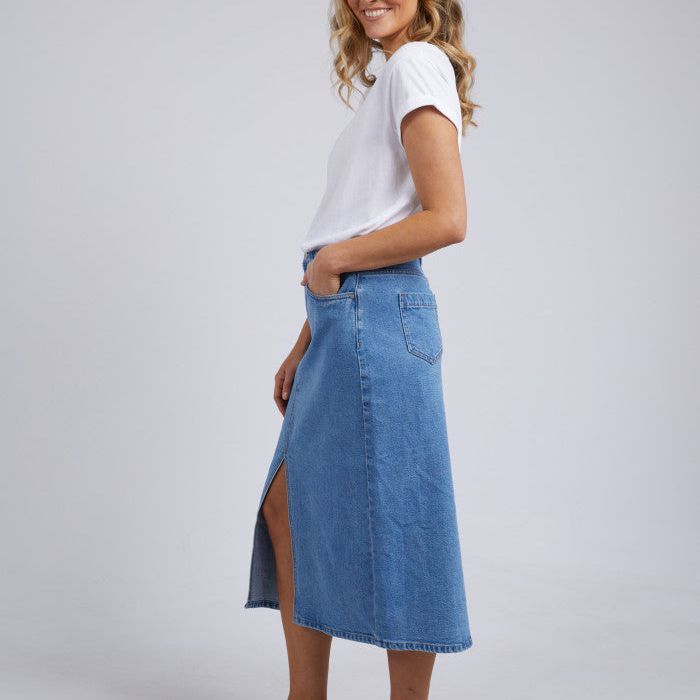SCOUT MIDI SKIRT - LIGHT BLUE