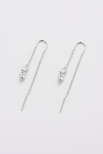 Ingrid Thread Earring - Silver